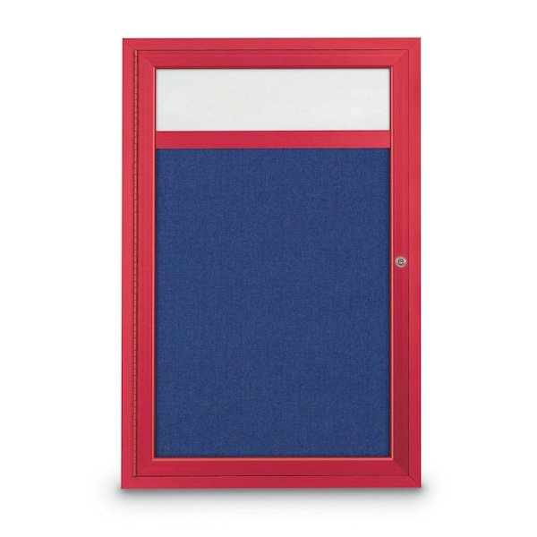 Slim Enclosed Corkboard, 30"x30", Black Alum Frame/Cork